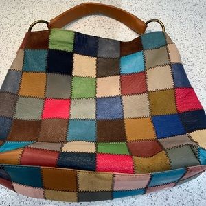 ⭐️HOST PICK⭐️ Leather Patchwork Boho Hobo Bag